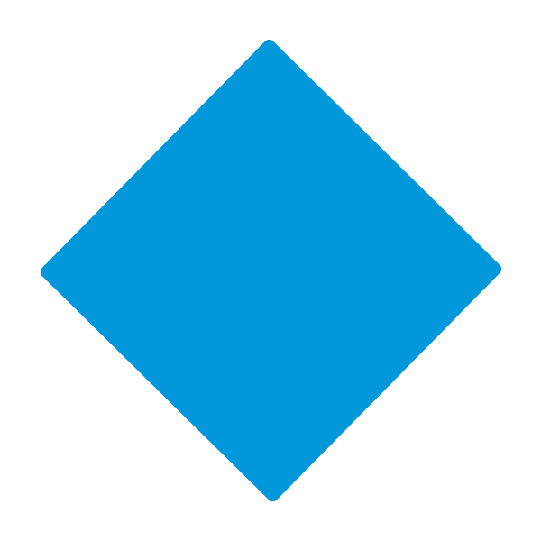 Abstract blue geometric design resembling a stylized "H" shape, with sharp angles and a modern feel.